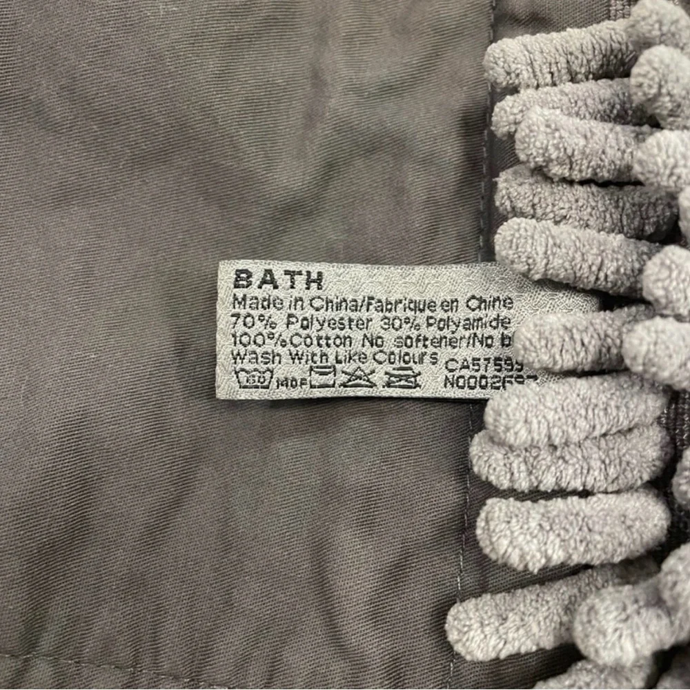 Norwex Graphite Chenille Hand Towel EUC